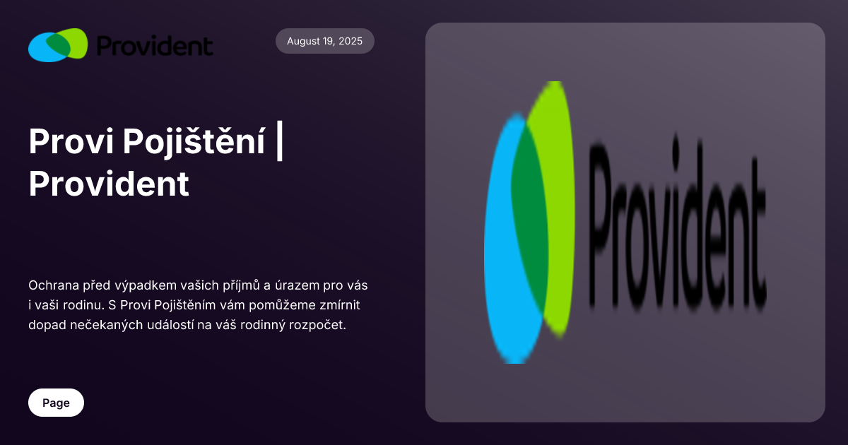 Provi Pojištění | Provident